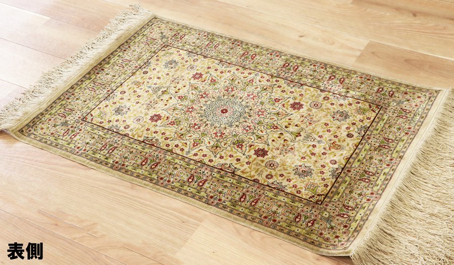 魁◇最高傑作品 トルコ絨毯 HEREKE ヘレケ 89×69㎝ 最上質シルク 細密