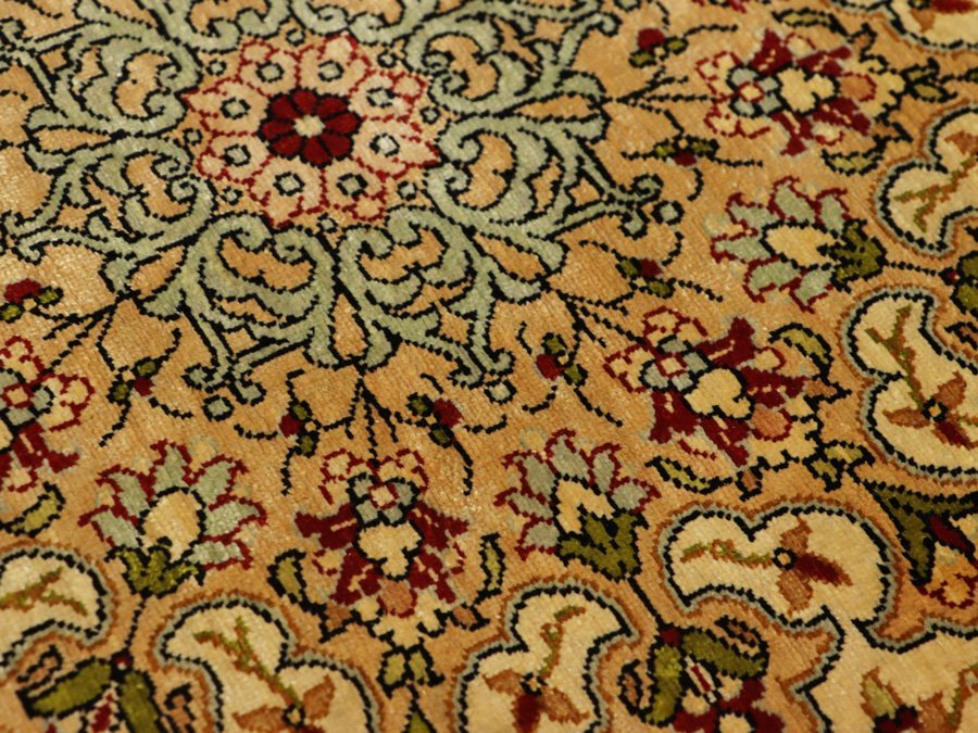 魁◇最高傑作品 トルコ絨毯 HEREKE ヘレケ 89×69㎝ 最上質シルク 細密