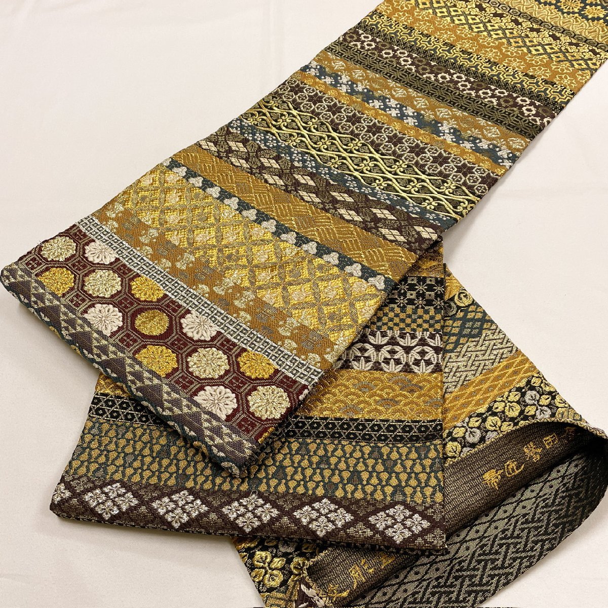 未使用 未仕立て 正絹 全通柄 袋帯 帯 着物 不幸 