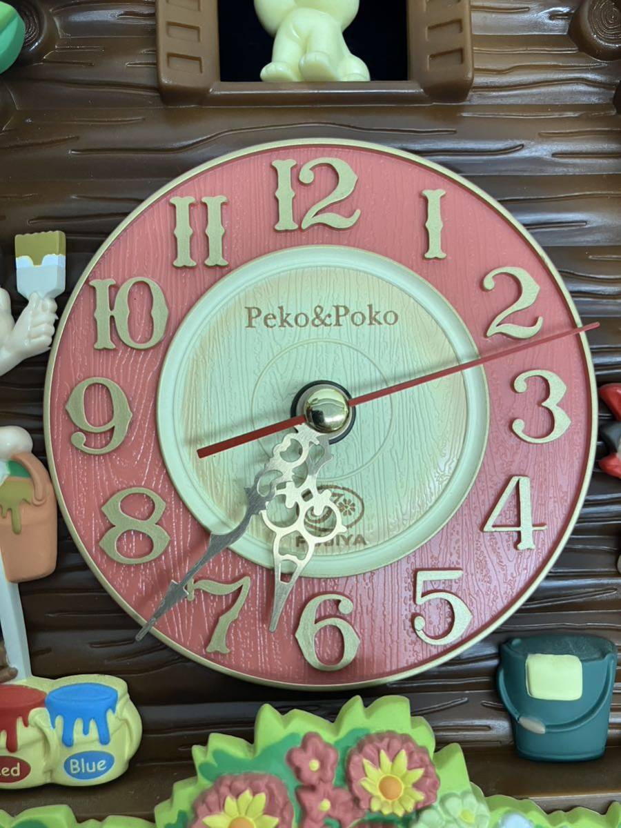 不二家 振り子時計 壁掛け時計 掛け時計 掛時計 ペコちゃん Peko&Poko