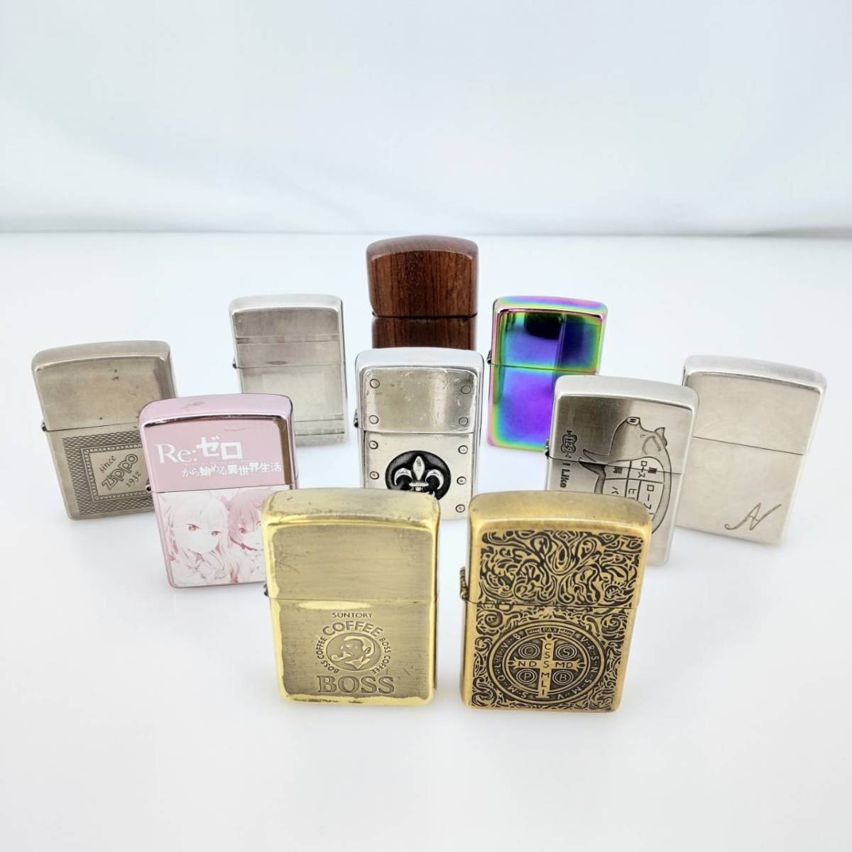 No.2680 ☆1円～【ZIPPOまとめ】 ジッポ オイルライター 10点セット 
