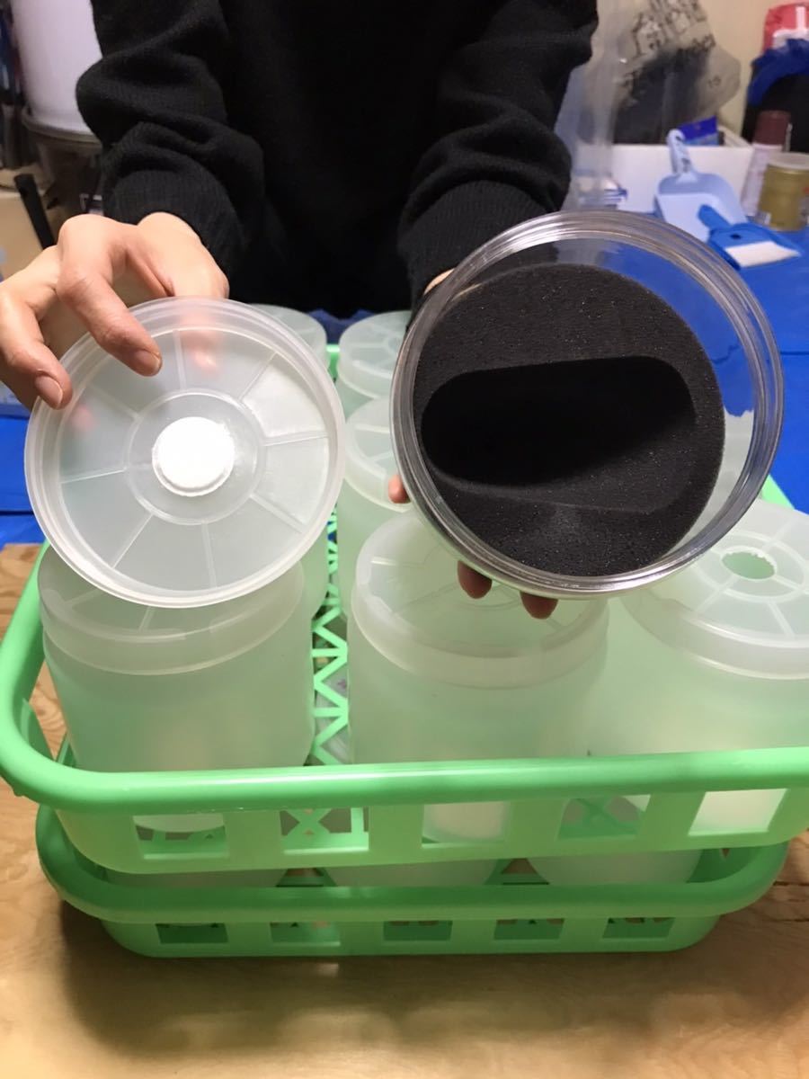 使用済み空ボトル　1400 20本　1200 1本　人工蛹室　1本　カゴ２枚付き_8