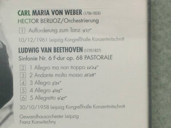 [WEITBLICK]ベートーヴェン交響曲第6番他/コンヴィチュニー指揮_3