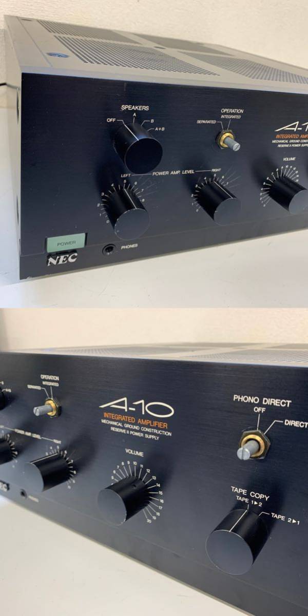 F-3】 NEC A-10 TYPE III STEREO AMPLIFIER プリメインアンプ ステレオ