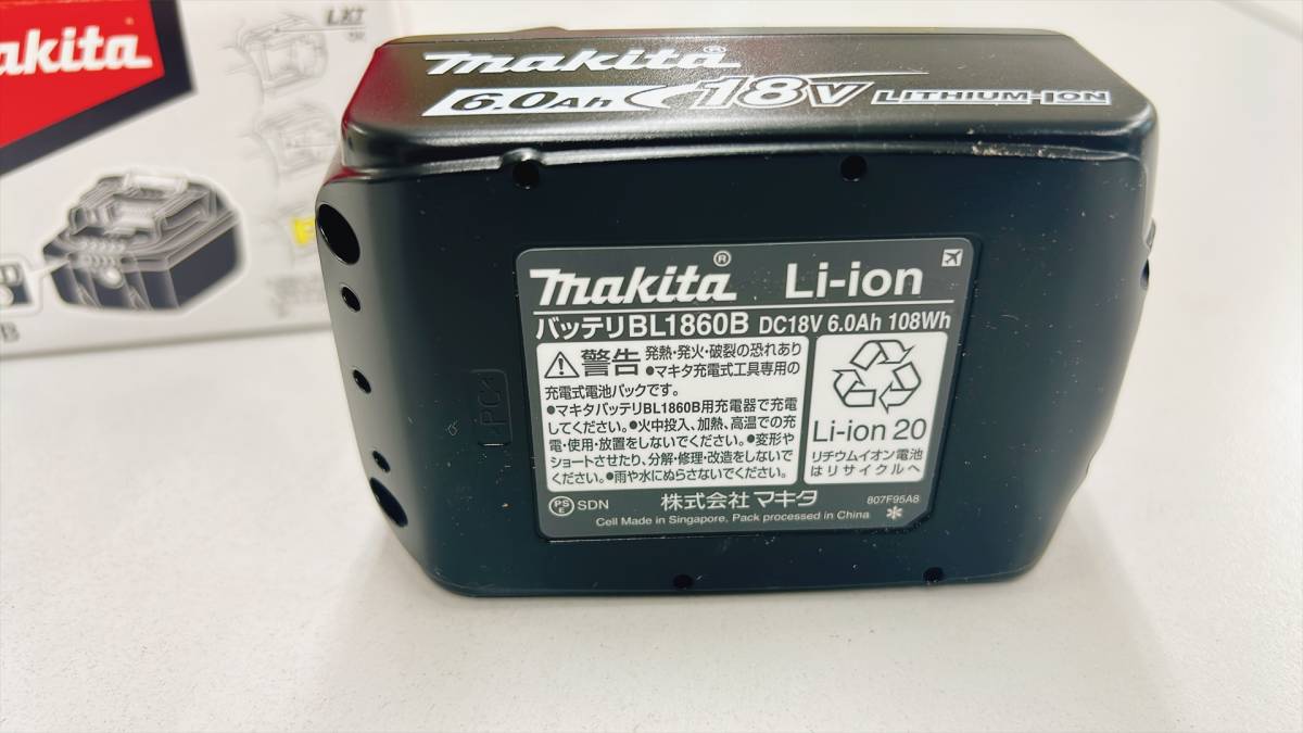 新品未使用 マキタ 純正 バッテリー 電池 BL1860B 18V 6.0A 1個_4