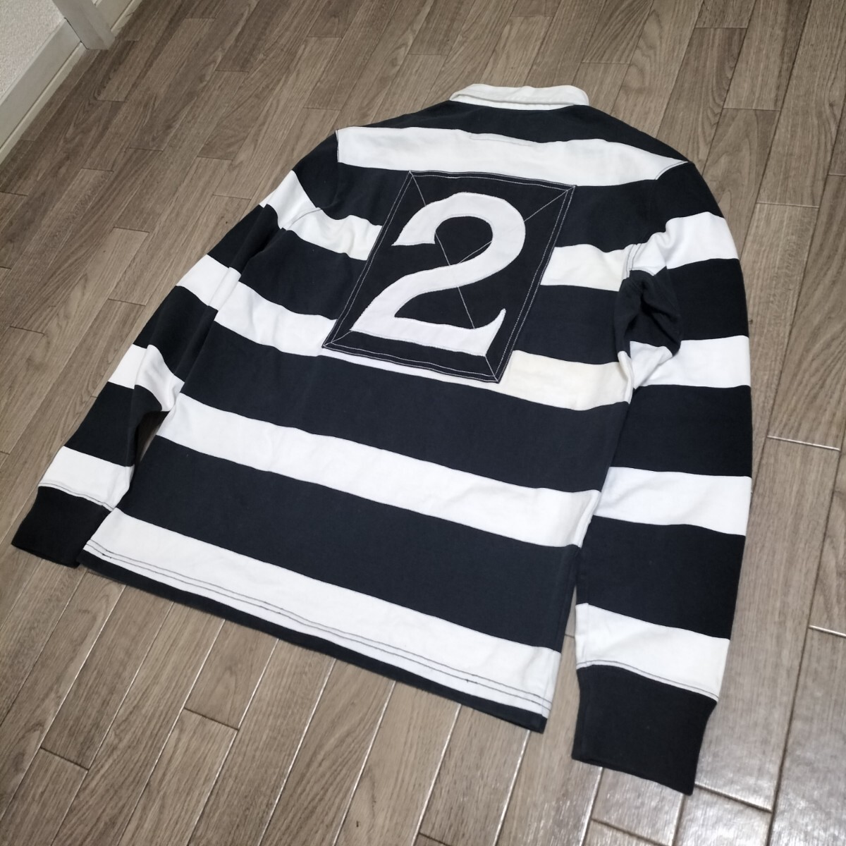 ☆RALPH LAUREN RUGBY ラガーシャツ ボーダー メンズ ワッペン 刺繍