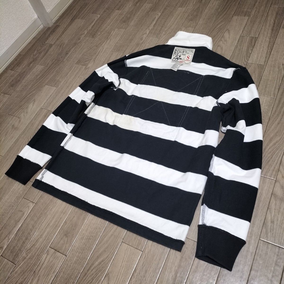 ☆RALPH LAUREN RUGBY ラガーシャツ ボーダー メンズ ワッペン 刺繍