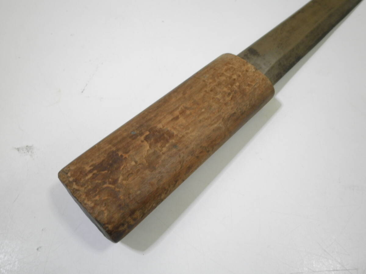 【1円】～塗師屋小刀◆１８０mm 玉鋼◆サバイバルナイフ両刃日本製◆皮ケース付き_6