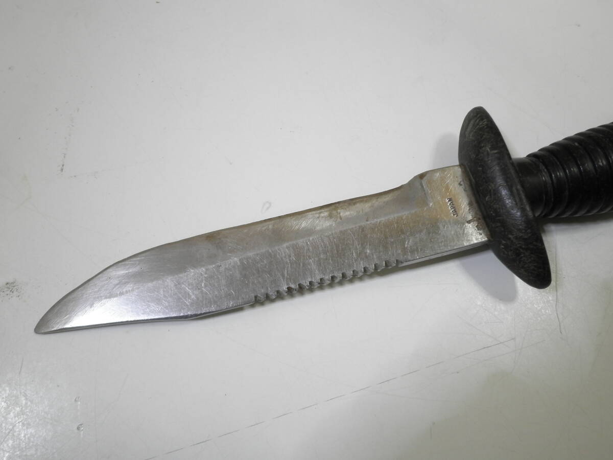 【1円】～塗師屋小刀◆１８０mm 玉鋼◆サバイバルナイフ両刃日本製◆皮ケース付き_8