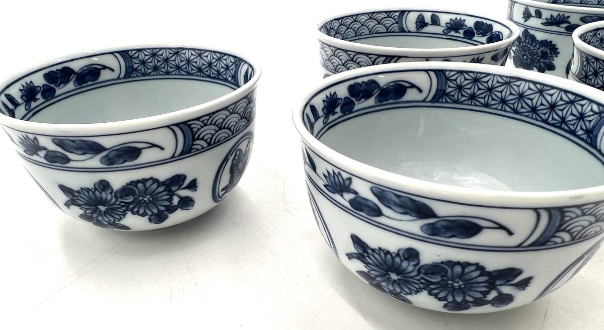 ｇ680SK　【未使用】HANAE MORI モリハナエ 陶器 HM 森英恵 美食器 茶器セット 5客 菓子受け ※長期保管品_3