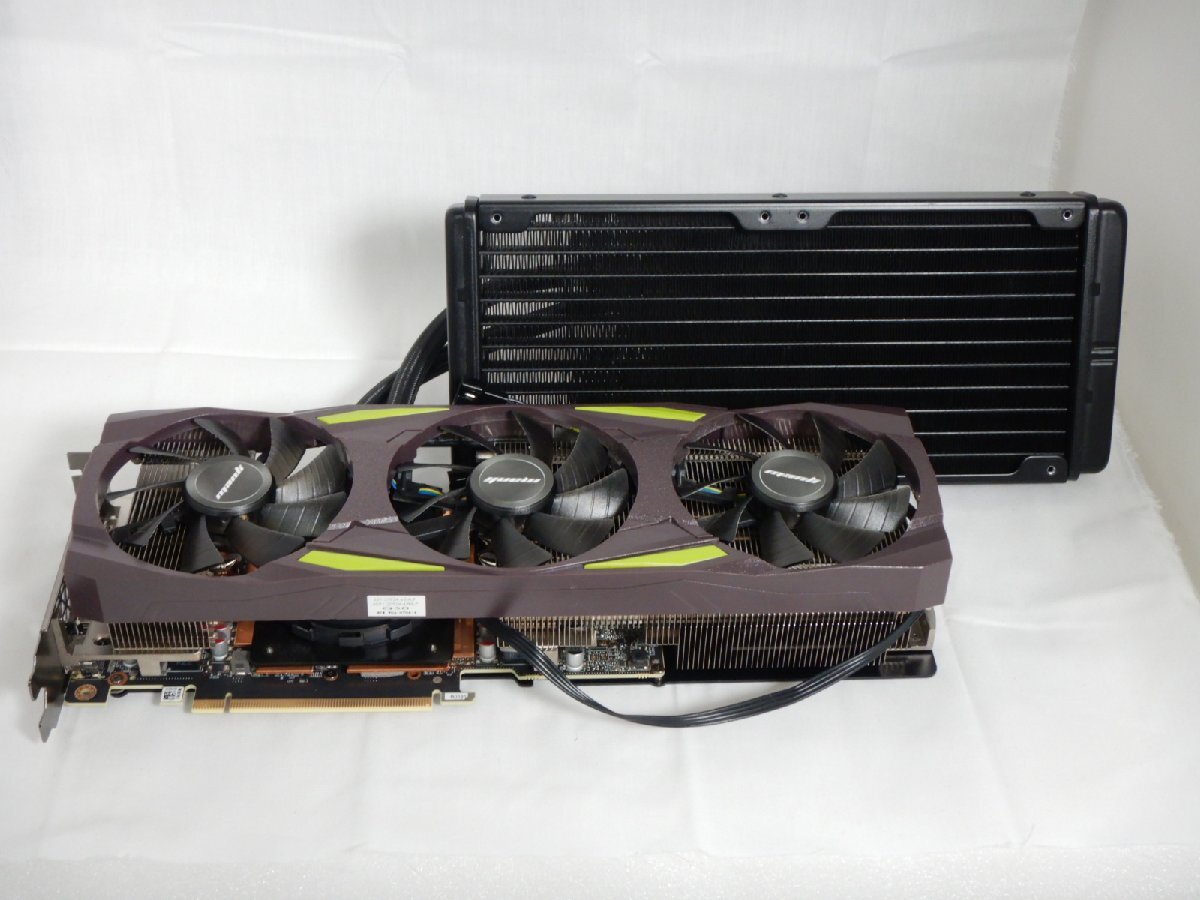 【サイコム】 Manli GeForce RTX 3080 LHR 10GB GDDR6X+Sycom水冷仕様 ■ジャンク品■ u0329F_1