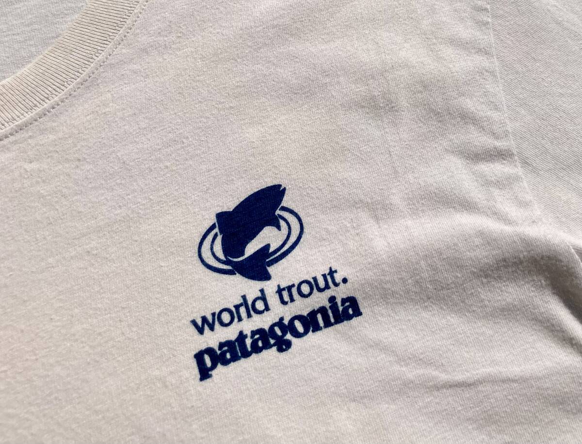 patagonia World trout バックプリント Tシャツ M パタゴニア 釣り