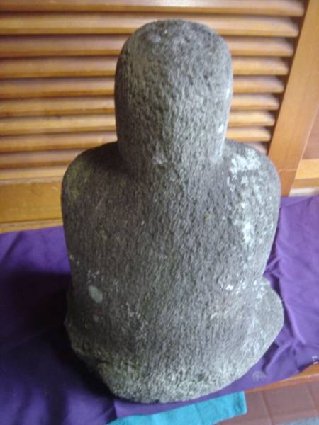 買得★愛【石仏　「釈迦如来坐像】姿彫】■仏教美術　佛　仏像_3