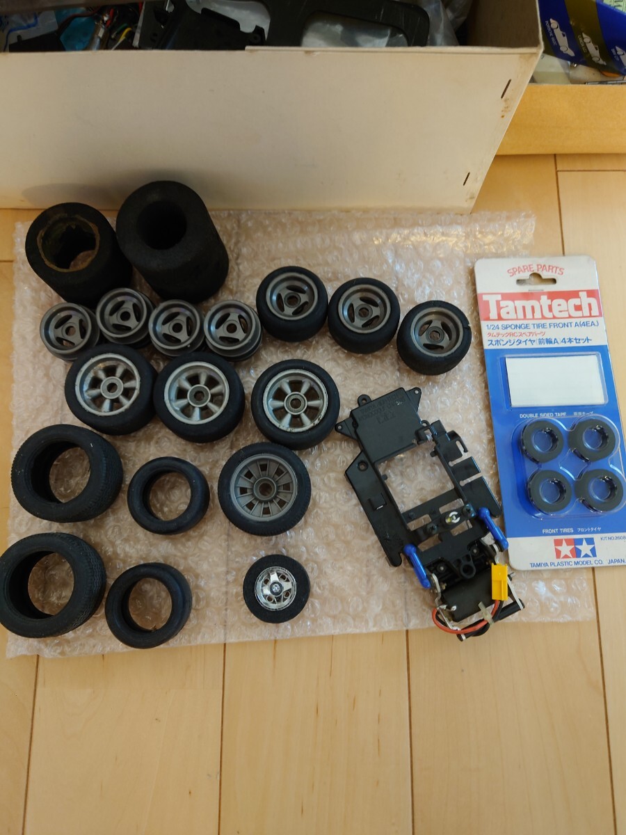 タミヤ TAMIYA ラジコン RC　ポルシェターボ　タムテック　ホイール　タイヤ　部品取り　ジャンク_2