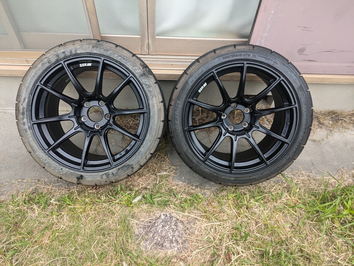 美品 ssr GTX01 9.5J +22 R18 ドリケツ PERGER08R PCD114.3 5H work 