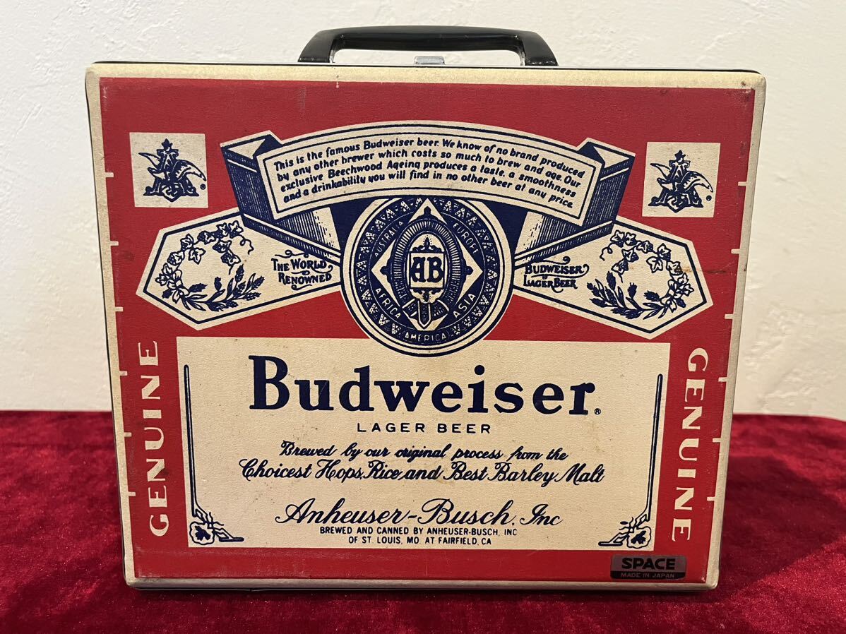 希少！！　バドワイザー　カセットテープ＆LPレコード　ケース　昭和レトロ　収納 Budweiser バドワイザー ケース 昭和 レトロ カセットテープ ボックス