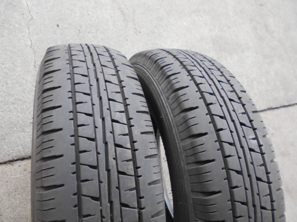 K865 165R13 LT 6PR 165-13 LT 6PR 中古2本 ENASAVE VAN01 _2