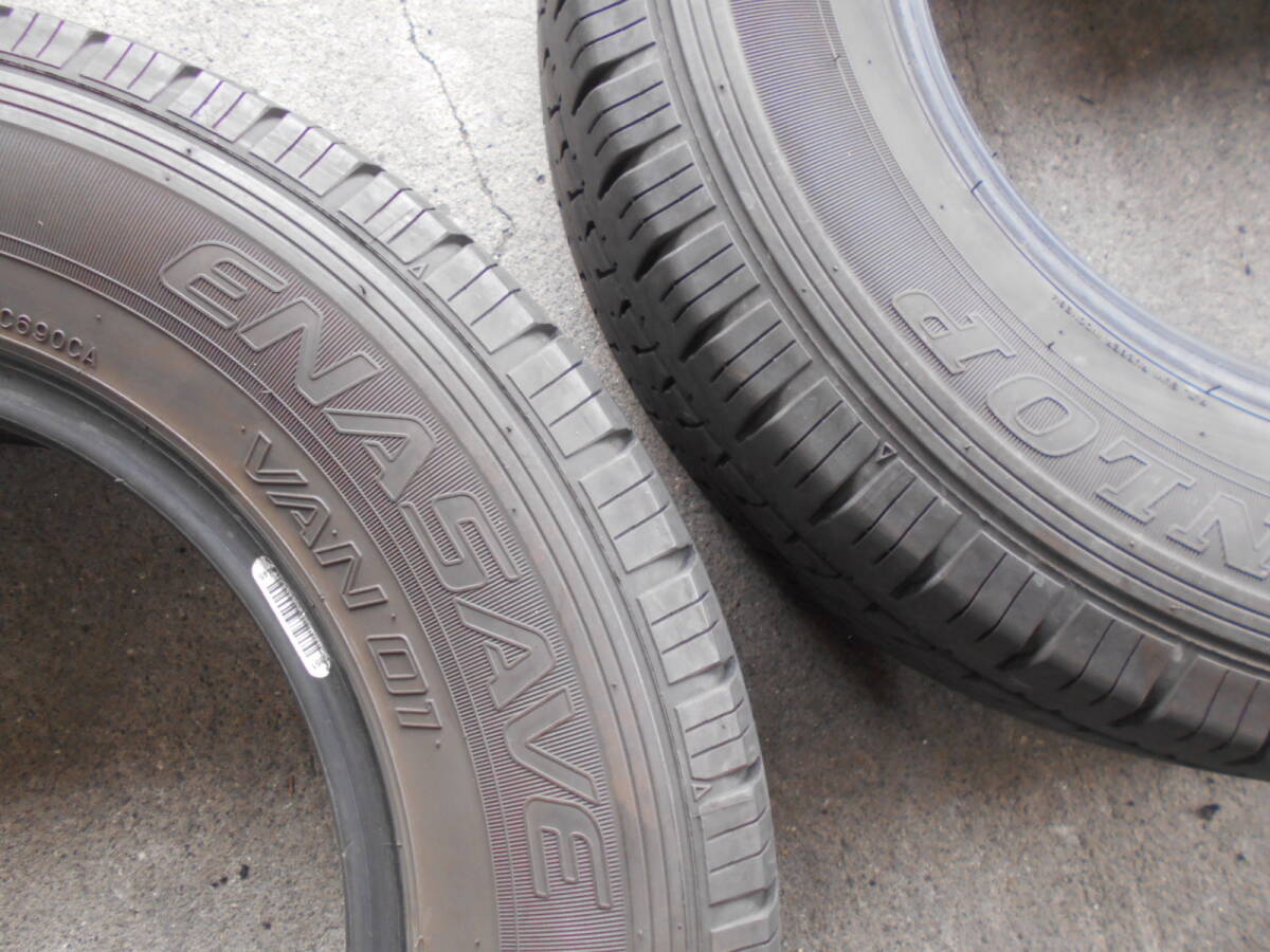 K865 165R13 LT 6PR 165-13 LT 6PR 中古2本 ENASAVE VAN01 _7