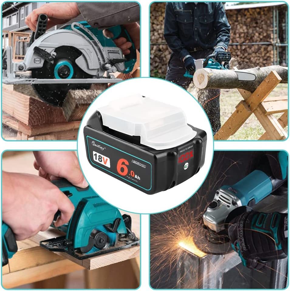 マキタ 互換バッテリー 6.0Ah 18V 一個 waitley バッテリーLED%残量表示付き BL1830 BL1850 BL1860 対応　送料無料_7