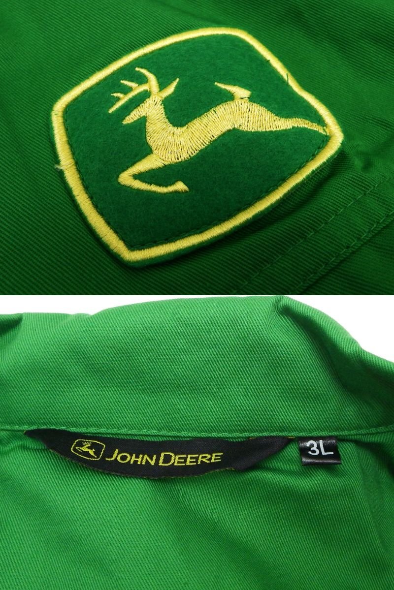 レア★ジョンディア 緑色オーバーオールとキャップセット　送料込み タグ付・未使用】②JOHN DEERE ジョンディア つなぎ メカニック
