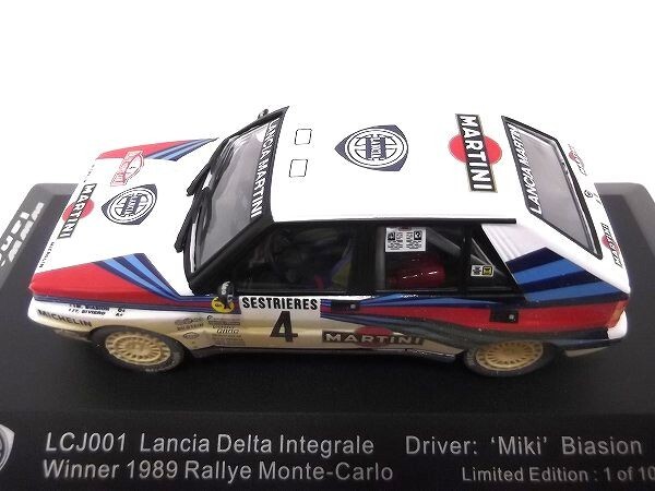 Lancia Delta N°4 – M.Biasion – Vainqueur Monte-Carlo 1989 – Échelle 1/43 – Ixo SCR002 (Neuf)