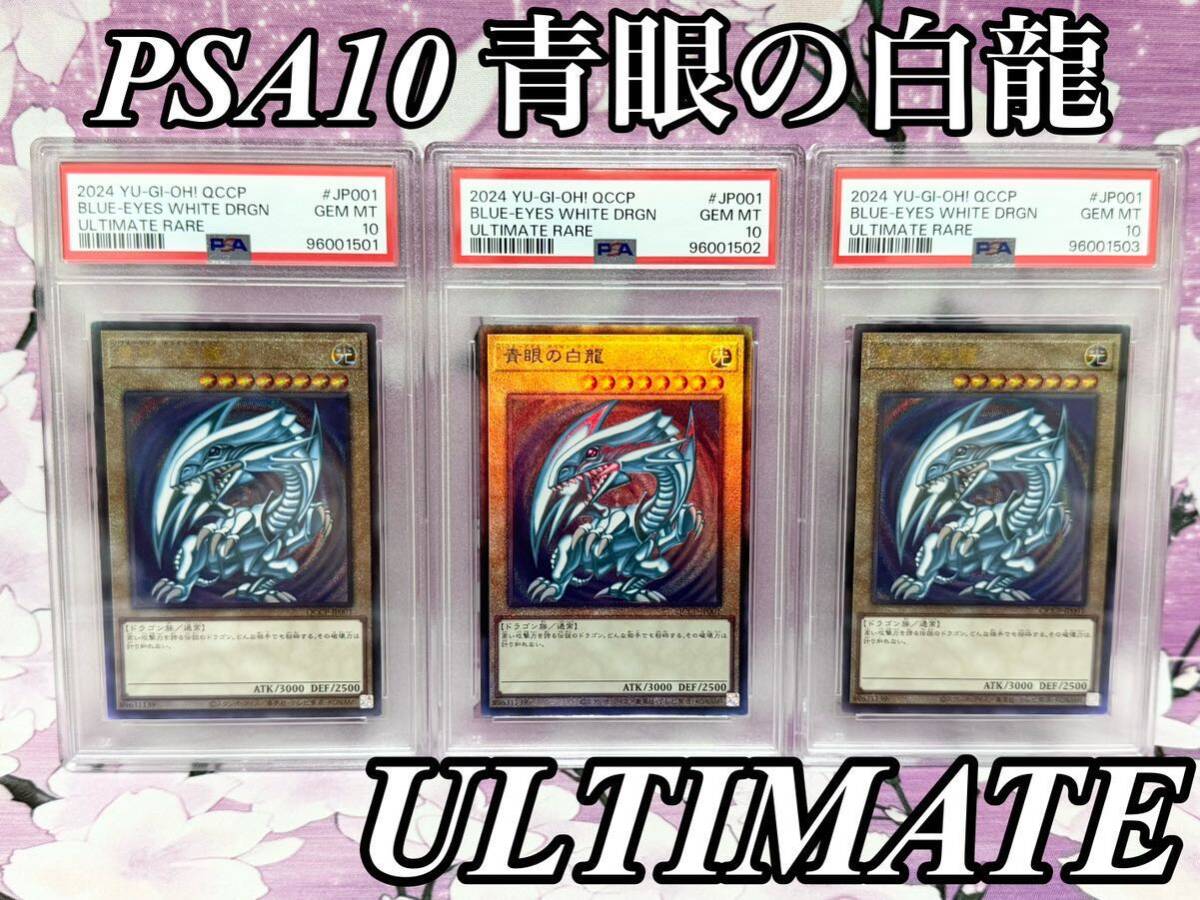 PSA10 青眼の白龍 QCCP-JP001 アルティメットレア レリーフ side pride
