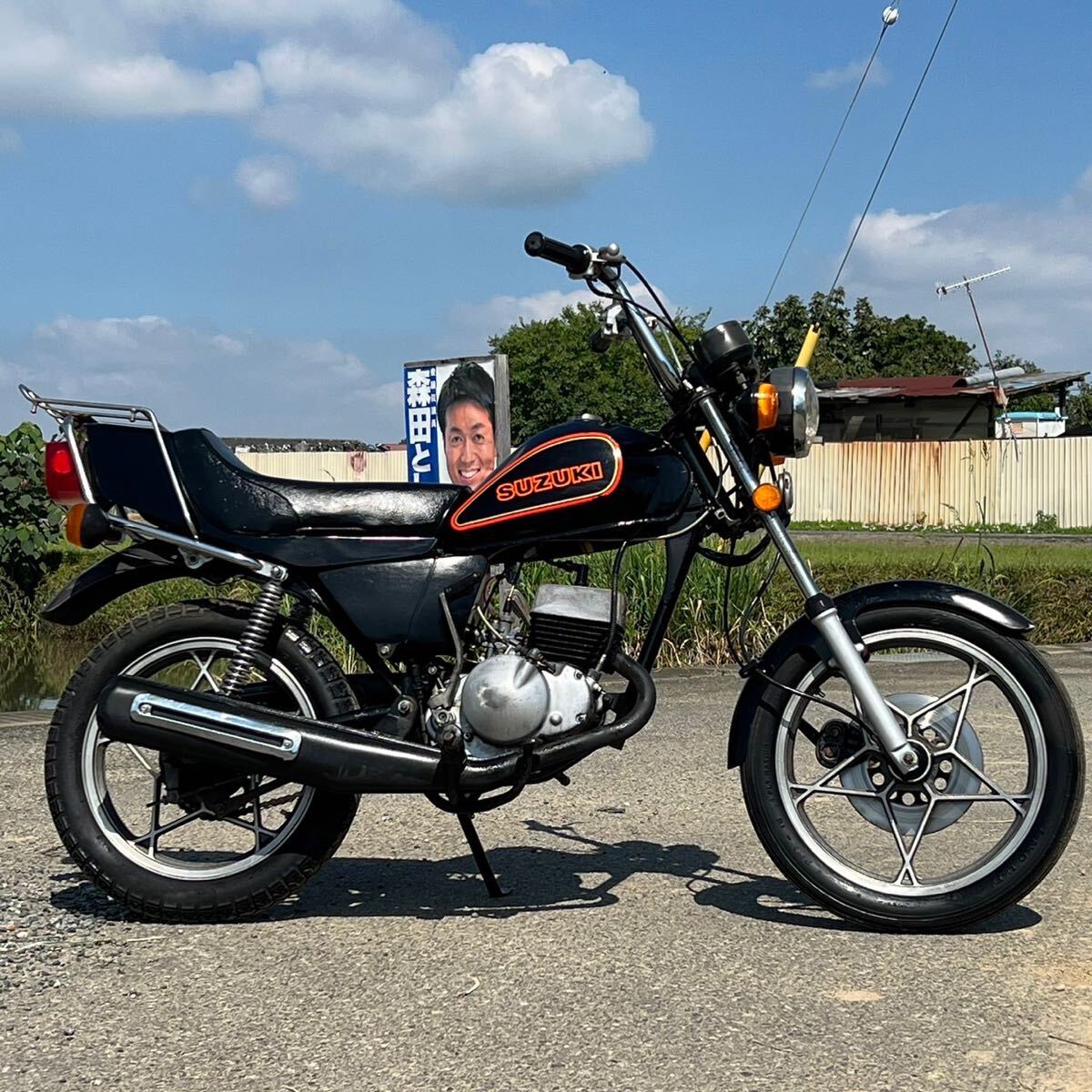 スズキ マメタン50 OR50 実動 書類付き 2スト 低走行 黒 旧車 ミニ