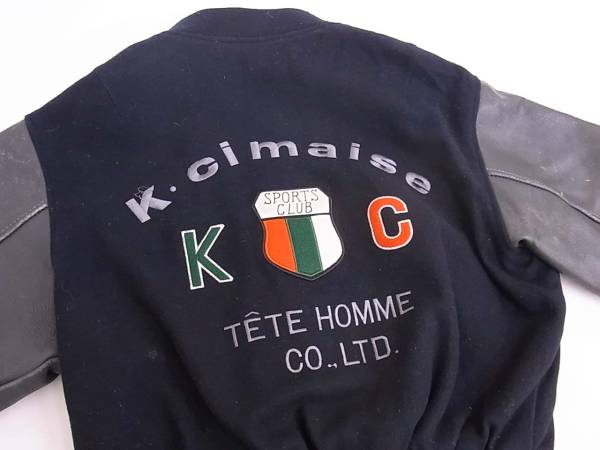 本革◇高級 K.cimaise 袖革スタジャン 刺繍入り(Lサイズ)｜売買された 