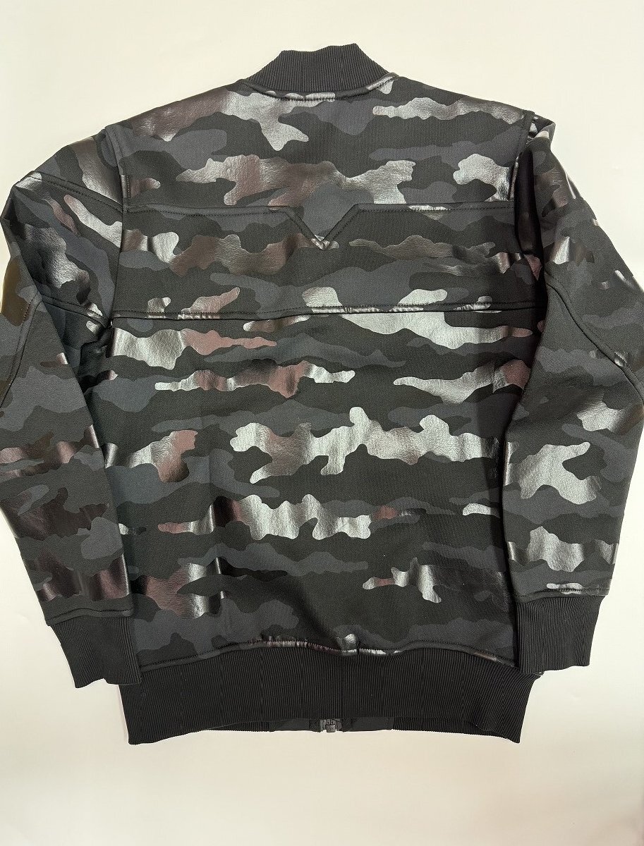 〓 DIESEL ディーゼル MA-1 迷彩 ZIPUPジャケット ブラック XS メンズ