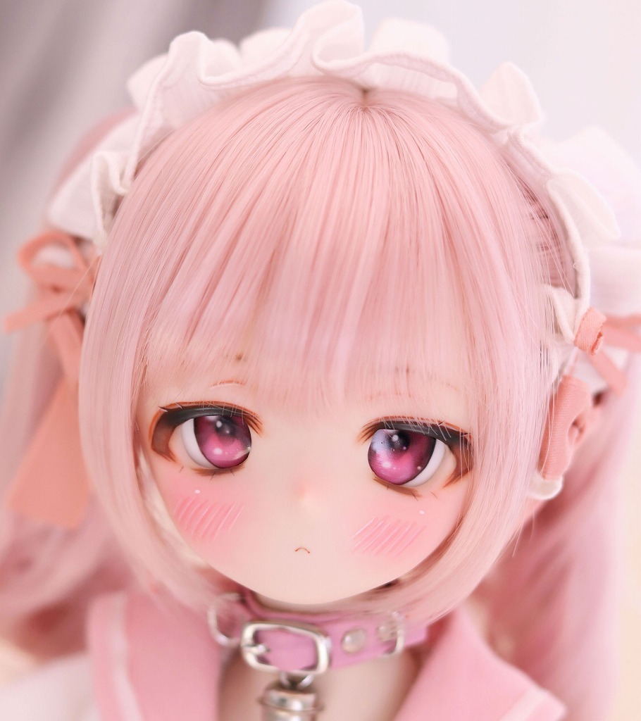 【LUCKY STAR】DDH-01 セミホワイト肌 カスタムヘッド+アイ2種 (ソフビ盛り)※やや難あり _1