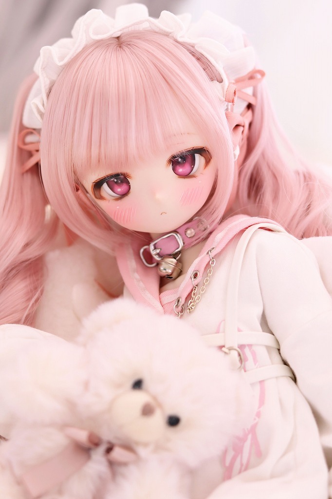 【LUCKY STAR】DDH-01 セミホワイト肌 カスタムヘッド+アイ2種 (ソフビ盛り)※やや難あり _2