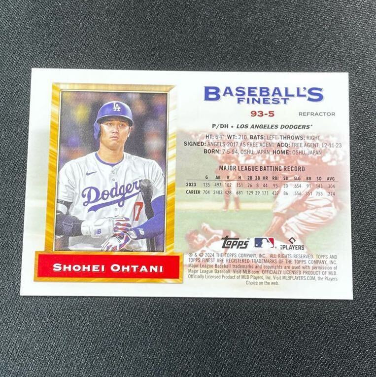最新 2024 Topps Finest 大谷翔平 No.93-5 インサートカード リフ