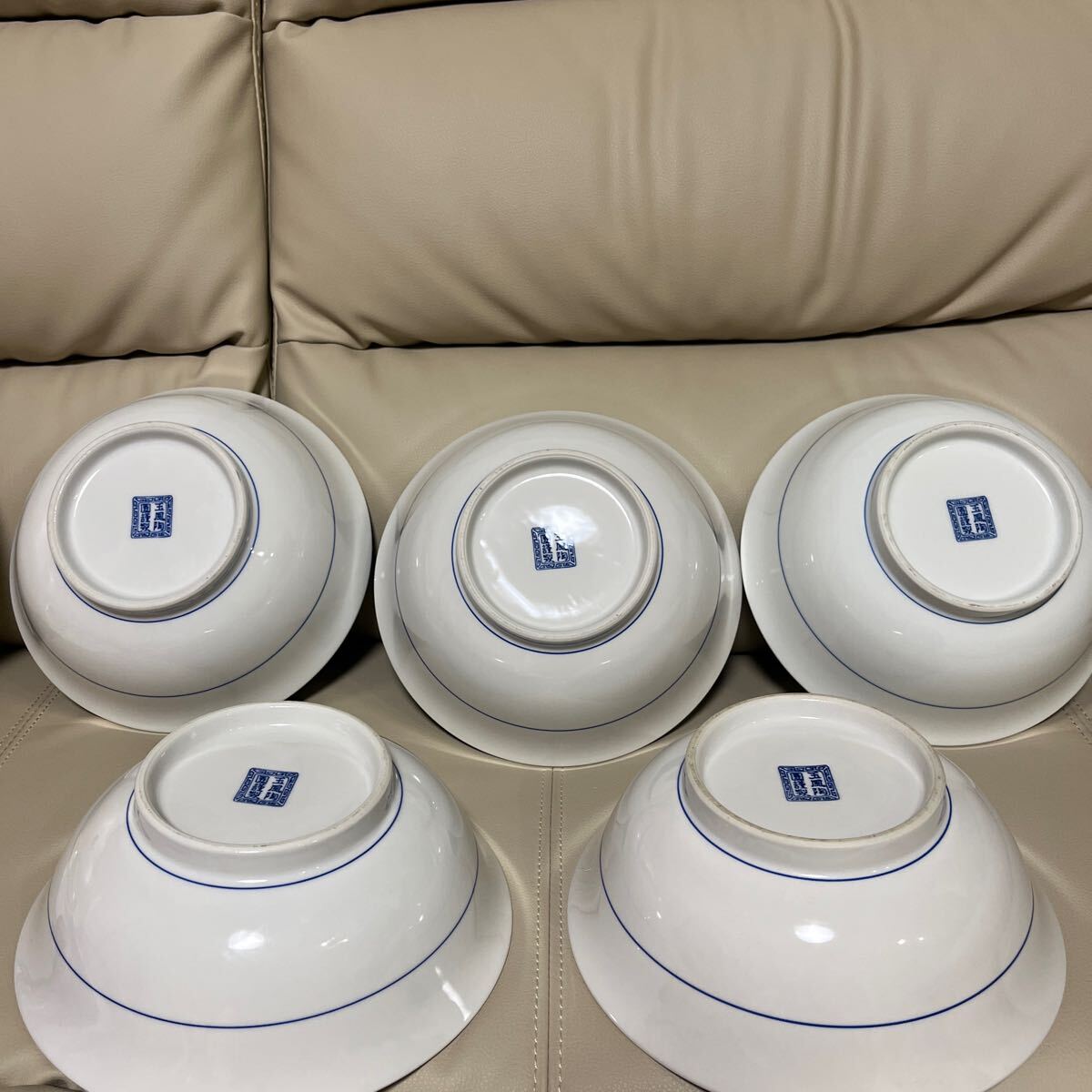 玉風陶園　ラーメン　どんぶり　丼　5皿セット　入手困難　レア　ラーメン鉢_7