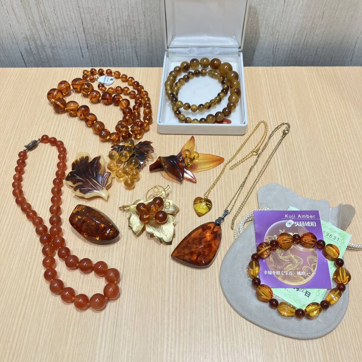 久慈 琥珀 こはく べっ 甲 鼈 甲 ネックレス ブローチ ブレスレット お