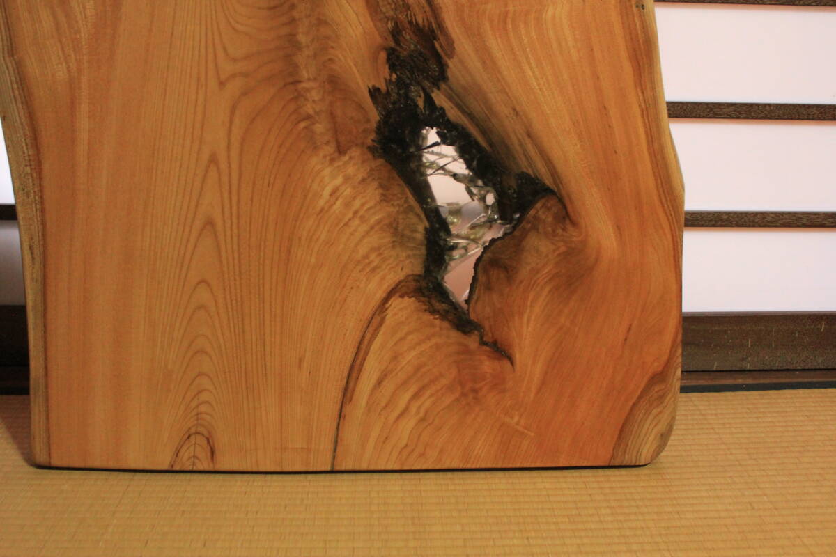【 レジン加工 】格安売り切り！天然欅◇無垢一枚板◇最大幅81cm！ローテーブル・座卓♪アイアン脚に変更可能_7