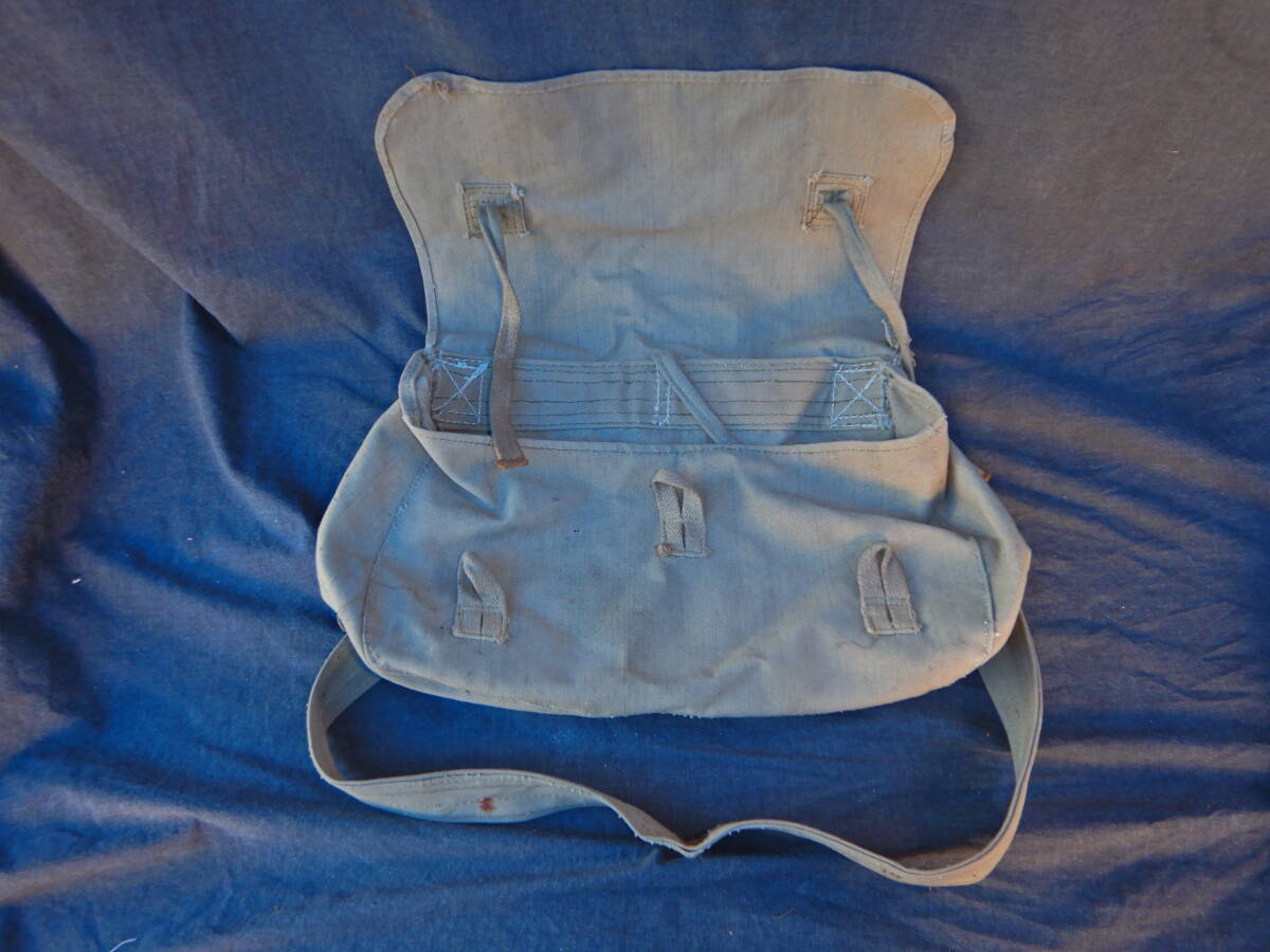 ③旧家からの出品 戦前 戦中 旧日本軍 陸軍 海軍 日本海軍 布鞄 カバン 図嚢 布カバン 鞄 日本軍 軍装品 未使用品_1