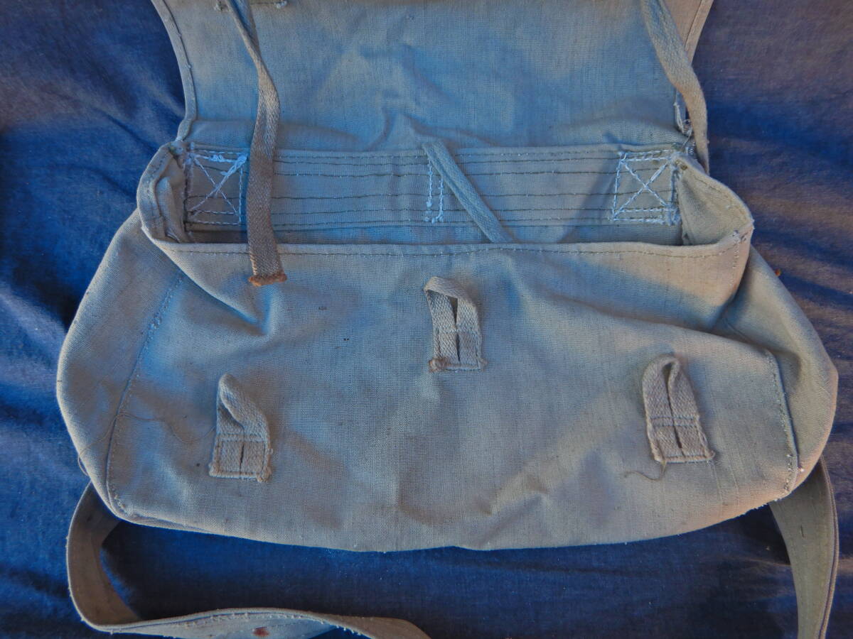 ③旧家からの出品 戦前 戦中 旧日本軍 陸軍 海軍 日本海軍 布鞄 カバン 図嚢 布カバン 鞄 日本軍 軍装品 未使用品_3