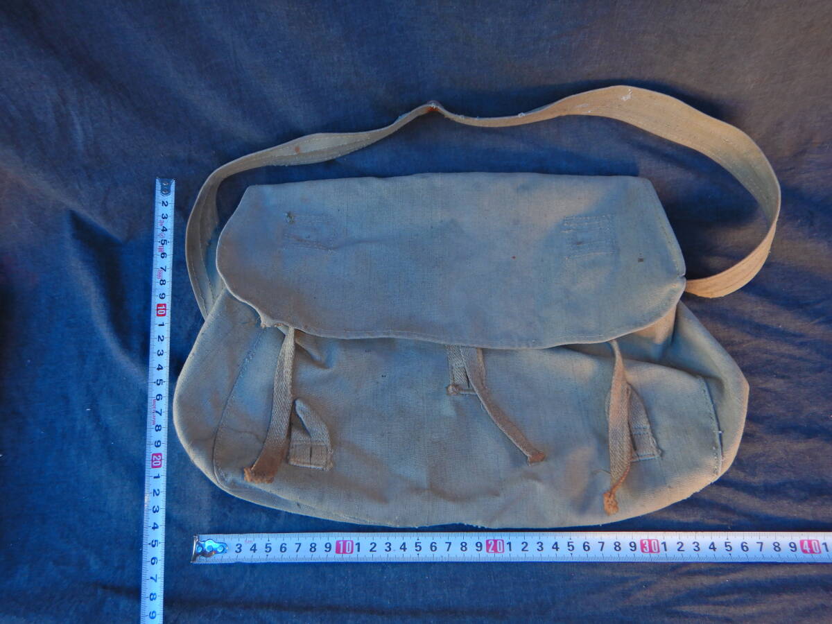 ③旧家からの出品 戦前 戦中 旧日本軍 陸軍 海軍 日本海軍 布鞄 カバン 図嚢 布カバン 鞄 日本軍 軍装品 未使用品_4