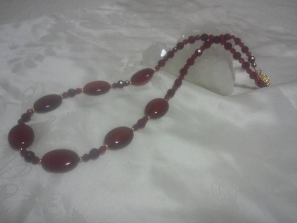 　送料無料！レッドアゲート(赤めのう）ネックレス_2