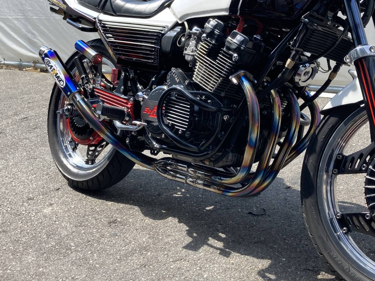 ホンダCBX400F CBR400F サタケ 手曲げステンレスマフラー 1円スタート