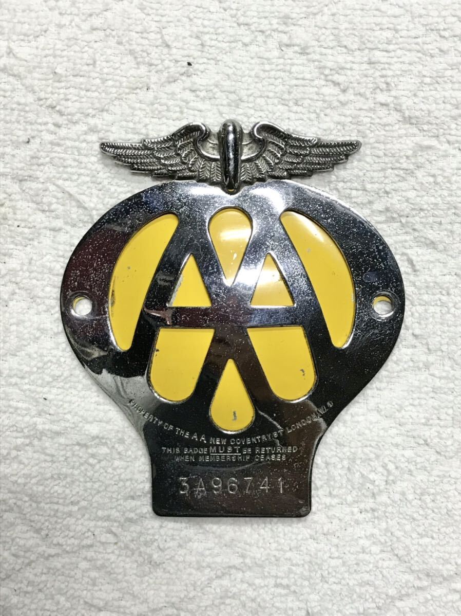 AA カーバッジ グリルバッジ バンプラ 当時物 ミニクーパー Mini