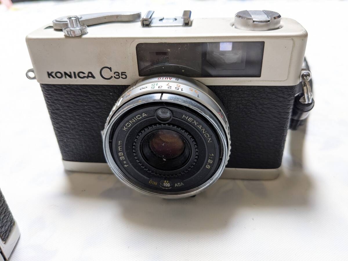 ☆3個まとめ / ジャンク☆ コニカ Konica C35 ×2、FlashMatic ×1