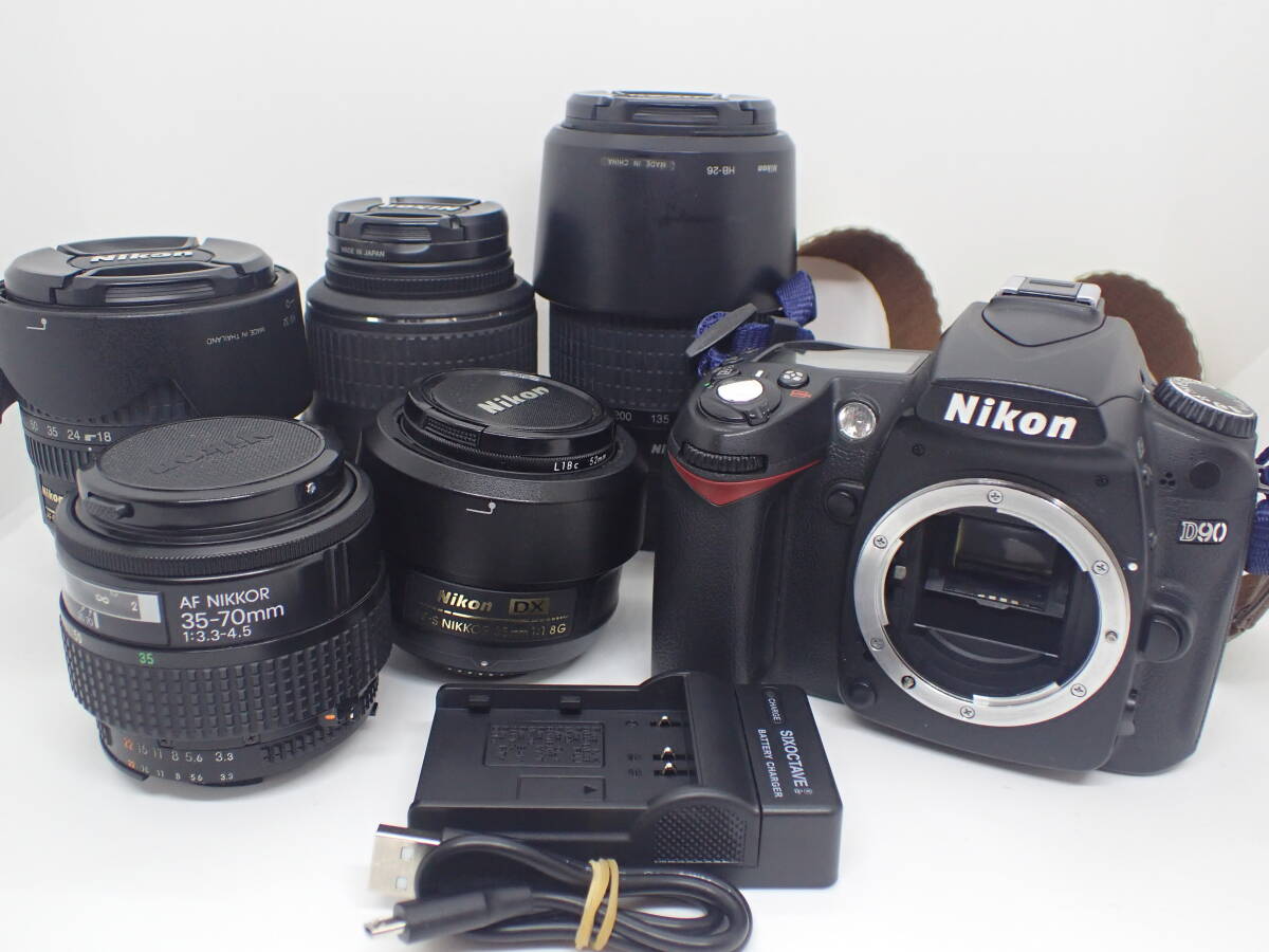 1円~ Nikon デジタル一眼レフカメラ D90 ボディ & レンズ5個 セット_1