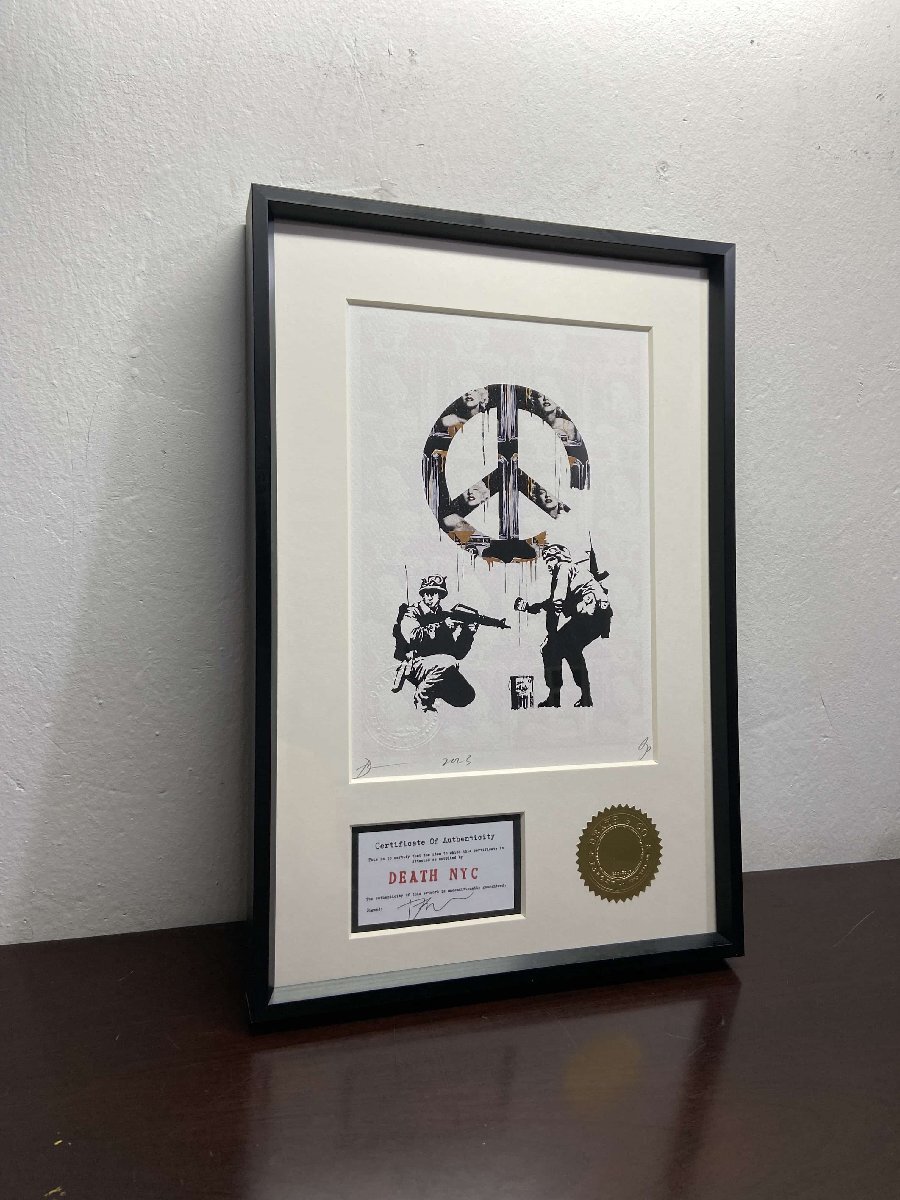 DEATH NYC 額付き 世界限定100枚 ポップアート Banksy バンクシー