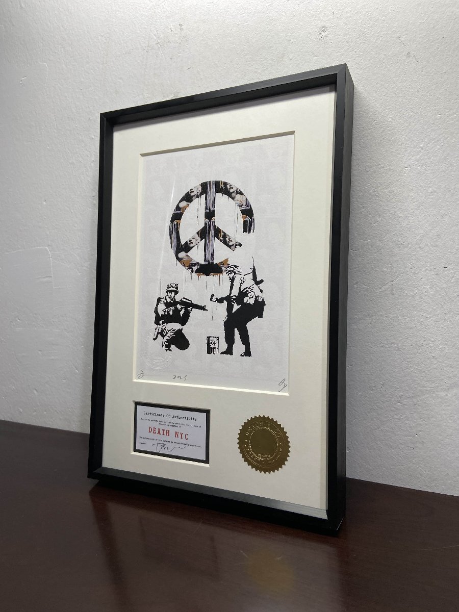 DEATH NYC 額付き 世界限定100枚 ポップアート Banksy バンクシー