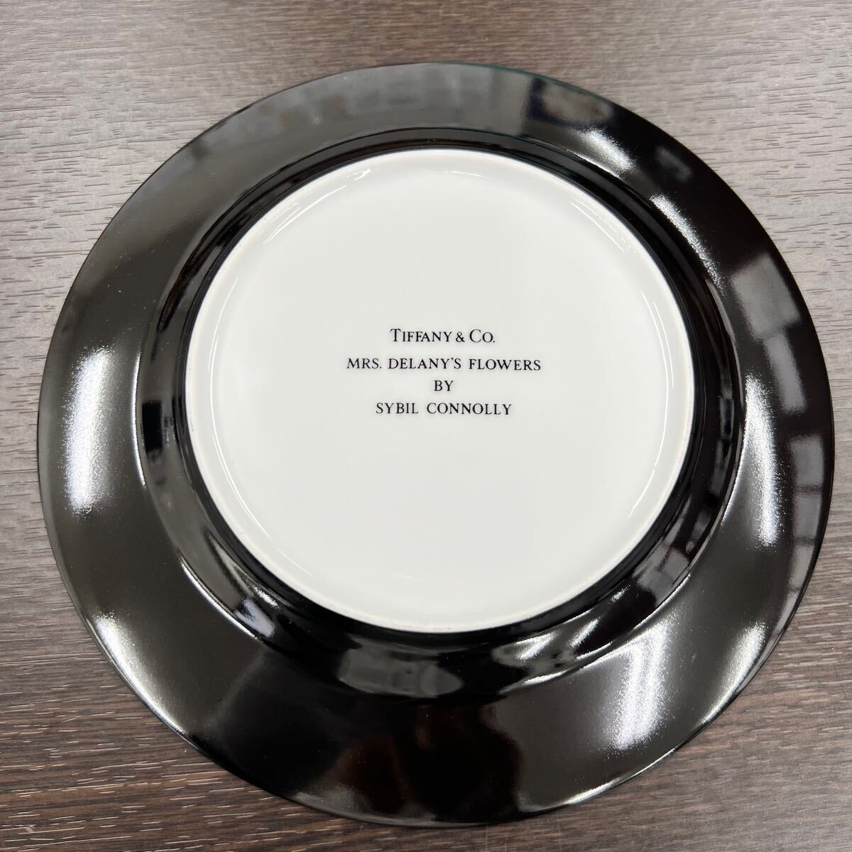 TIFFANY ティファニー Mrs. Delany's Flowers プレート 黒 食器 お皿