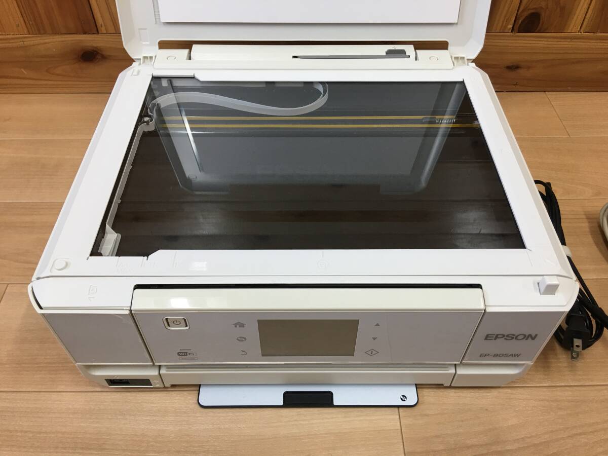 A21824)EPSON EP-805AW ホワイト インクジェット複合機 中古 EP-805AW