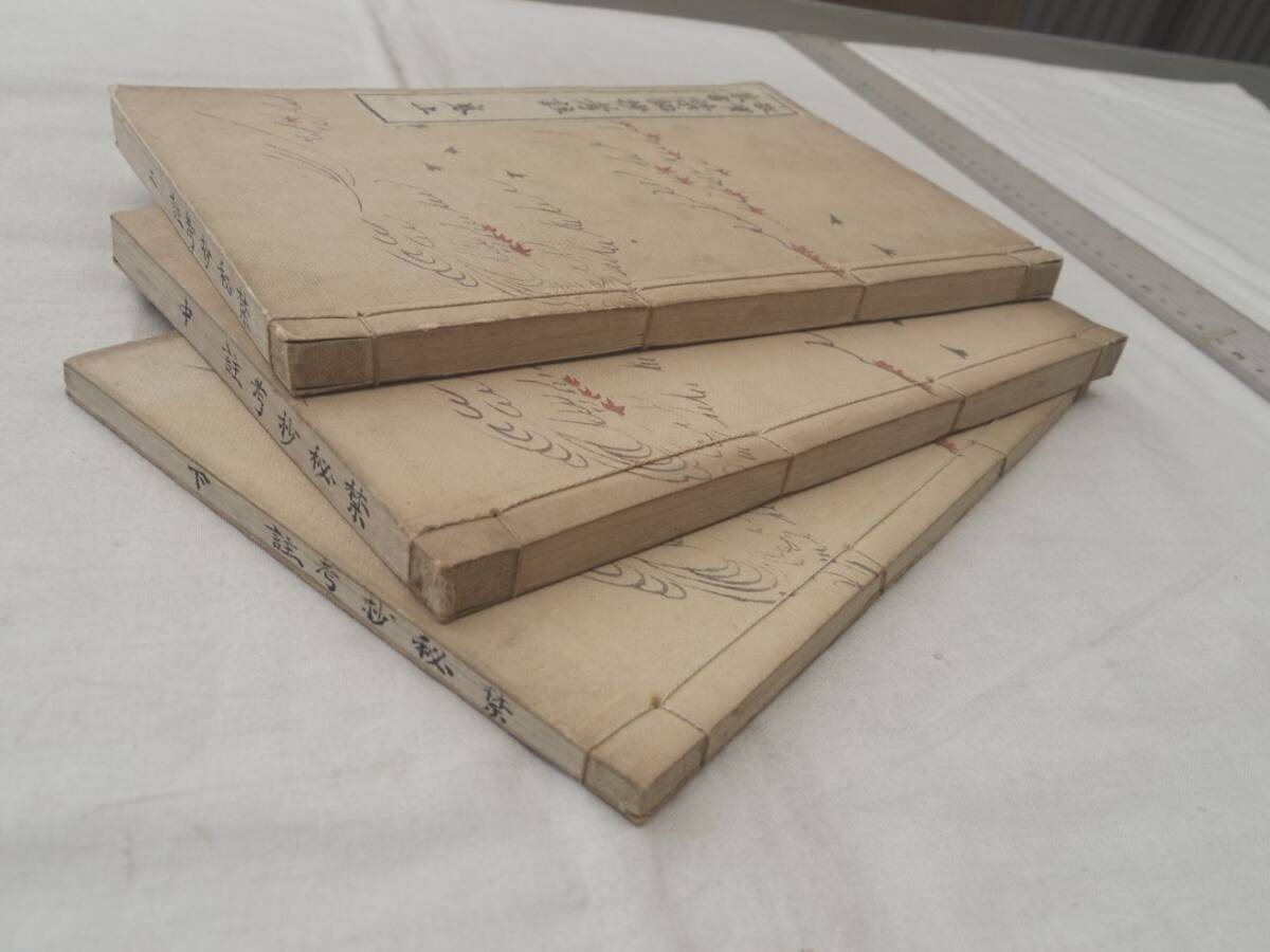 0036503 故実叢書 禁秘抄考証 上中下 3冊 牟田橘泉・著 明治末刊_2