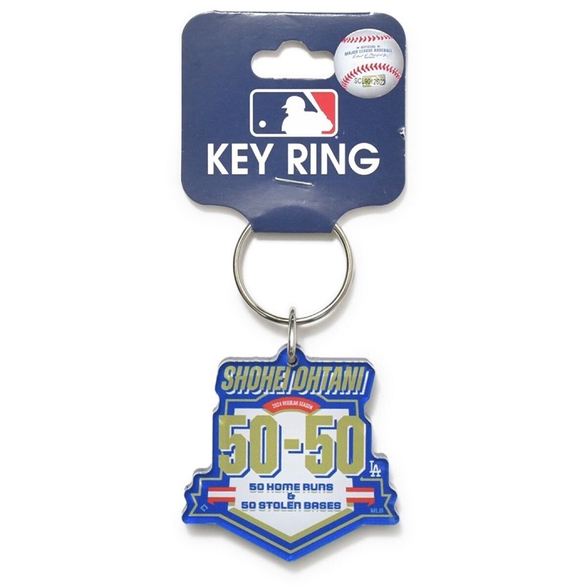 大谷翔平 50/50 キーリング キーホルダー キーストラップ ロゴ KEY RING Shohei Ohtani ワールドシリーズ ロサンゼルス・ドジャース_2