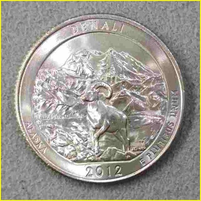アメリカ 25セント硬貨/2012年】国立公園シリーズ記念硬貨/アラスカ州